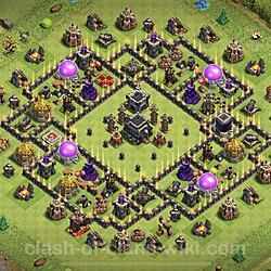 Base plan (layout), Town Hall Level 9 for trophies (defense) (#979)