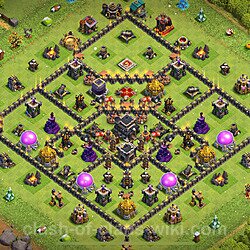 Base plan (layout), Town Hall Level 9 for trophies (defense) (#987)