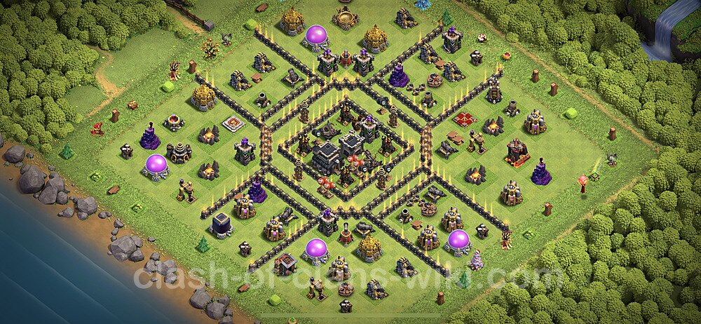 Anti Everything TH9 Base Plan with Link, Copy Town Hall 9 Design 2023, #377