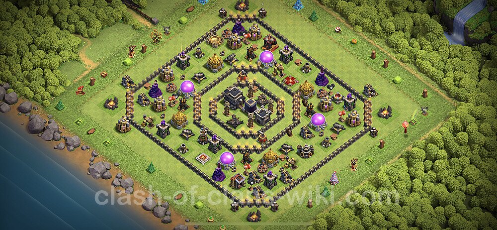 Full Upgrade TH9 Base Plan with Link, Anti 2 Stars, Anti Air / Dragon, Copy Town Hall 9 Max Levels Design 2023, #378