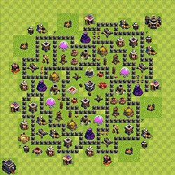 Base plan (layout), Town Hall Level 9 for farming (#158)