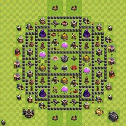 Base plan (layout), Town Hall Level 9 for farming (#160)