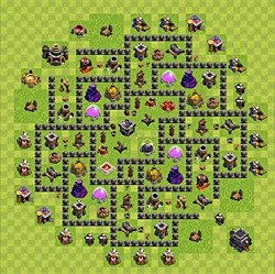 Base plan (layout), Town Hall Level 9 for farming (#161)