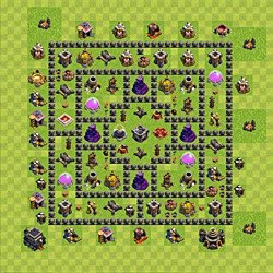 Base plan (layout), Town Hall Level 9 for farming (#165)