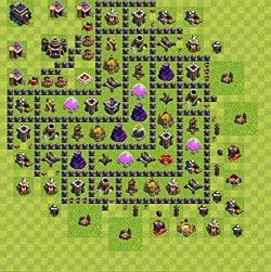 Base plan (layout), Town Hall Level 9 for farming (#185)