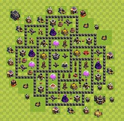 Base plan (layout), Town Hall Level 9 for farming (#59)