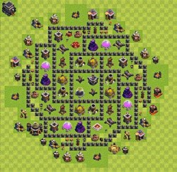 Base plan (layout), Town Hall Level 9 for farming (#60)