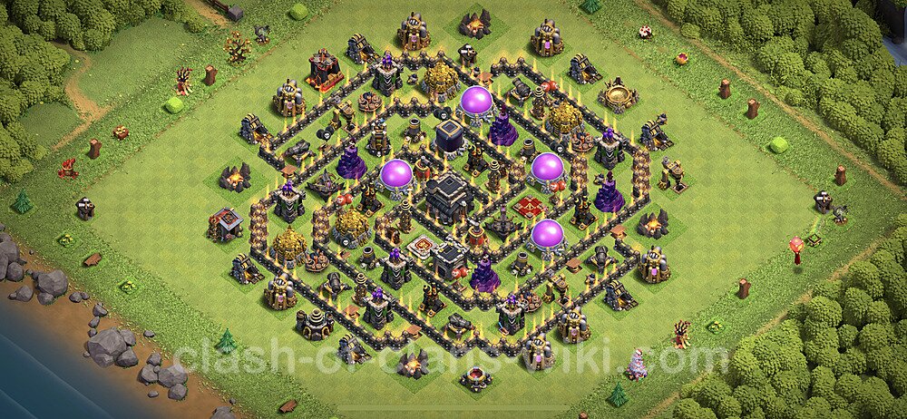 Base plan TH9 Max Levels with Link, Anti 2 Stars, Anti Everything for Farming 2023, #610