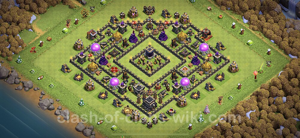 Base plan TH9 Max Levels with Link for Farming 2023, #644