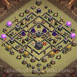 Base plan (layout), Town Hall Level 9 for clan wars (#101)