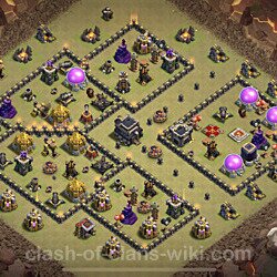Base plan (layout), Town Hall Level 9 for clan wars (#132)