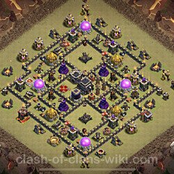 Base plan (layout), Town Hall Level 9 for clan wars (#138)