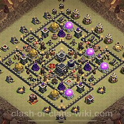 Base plan (layout), Town Hall Level 9 for clan wars (#17)