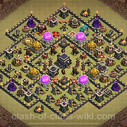 Base plan (layout), Town Hall Level 9 for clan wars (#1701)