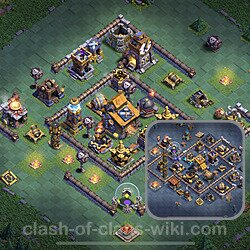 Best Builder Hall Level 10 Anti 2 Stars Base with Link - Copy Design 2023 - BH10, #123