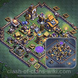 Best Builder Hall Level 10 Anti 3 Stars Base with Link - Copy Design 2023 - BH10, #145