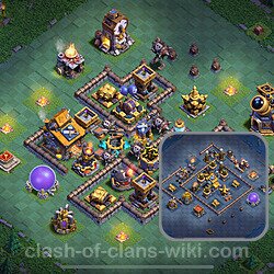 Best Builder Hall Level 10 Anti 3 Stars Base with Link - Copy Design 2025 - BH10, #153