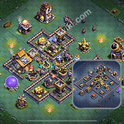 Best Builder Hall Level 10 Anti 3 Stars Base with Link - Copy Design 2026 - BH10, #153