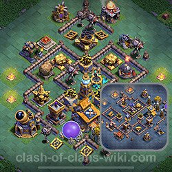 Best Builder Hall Level 10 Anti 2 Stars Base with Link - Copy Design 2025 - BH10, #154