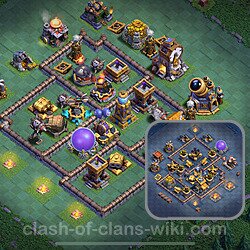 Best Builder Hall Level 10 Anti 3 Stars Base with Link - Copy Design 2025 - BH10, #156