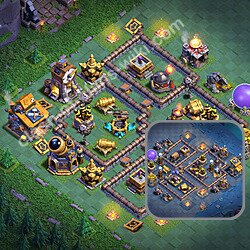Base Sala del Costruttore livello 10 + Link - Anti 3 Stelle Disposizione Villaggio COC 2026, #177