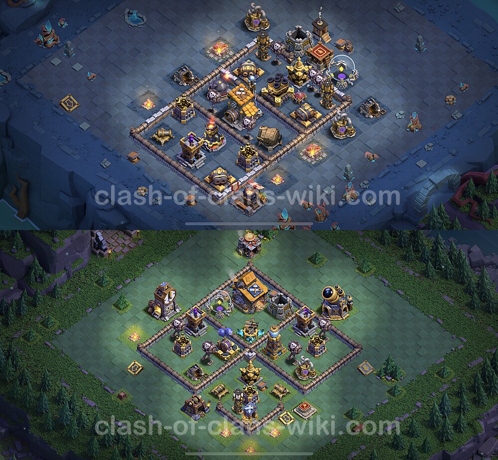 Best Builder Hall Level 10 Anti 3 Stars Base with Link - Copy Design 2023 - BH10, #125