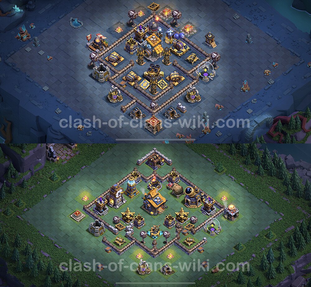 Best Builder Hall Level 10 Anti 2 Stars Base with Link - Copy Design 2023 - BH10, #127
