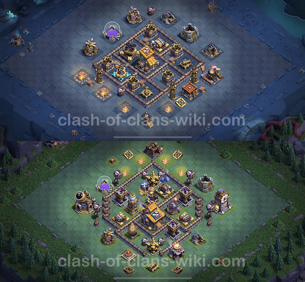 Best Builder Hall Level 10 Anti 3 Stars Base with Link - Copy Design 2023 - BH10, #138