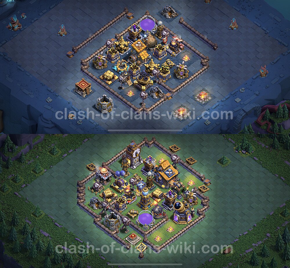 Best Builder Hall Level 10 Anti 3 Stars Base with Link - Copy Design 2023 - BH10, #145