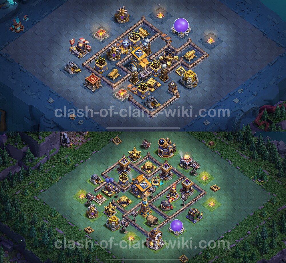 Best Builder Hall Level 10 Anti 3 Stars Base with Link - Copy Design 2025 - BH10, #152