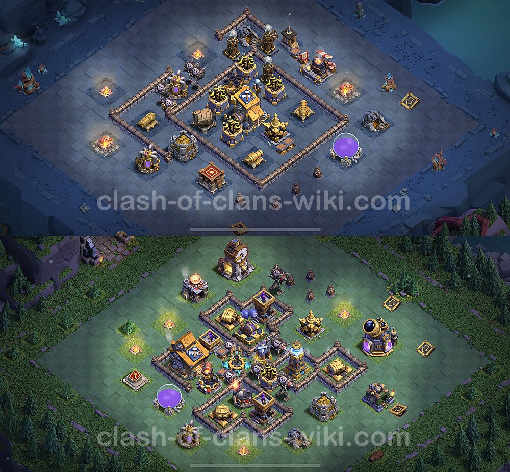 Best Builder Hall Level 10 Anti 3 Stars Base with Link - Copy Design 2024 - BH10, #153