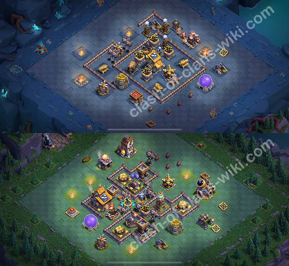 Best Builder Hall Level 10 Anti 3 Stars Base with Link - Copy Design 2026 - BH10, #153