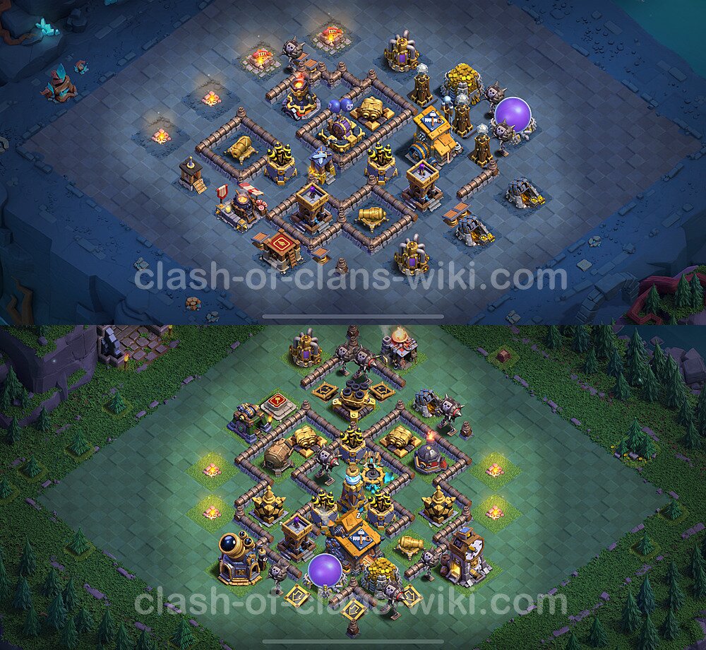 Best Builder Hall Level 10 Anti 2 Stars Base with Link - Copy Design 2025 - BH10, #154