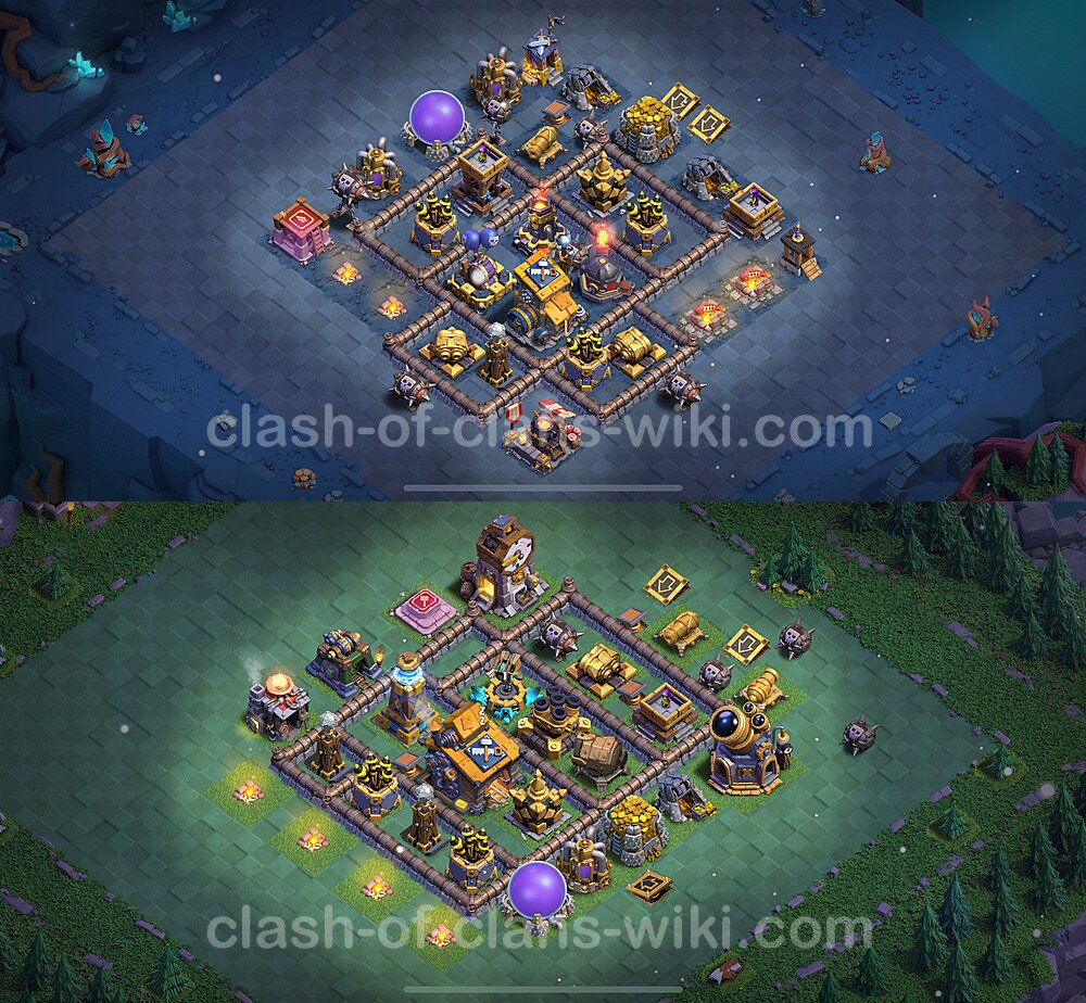 Best Builder Hall Level 10 Anti Everything Base with Link - Copy Design 2024 - BH10, #155