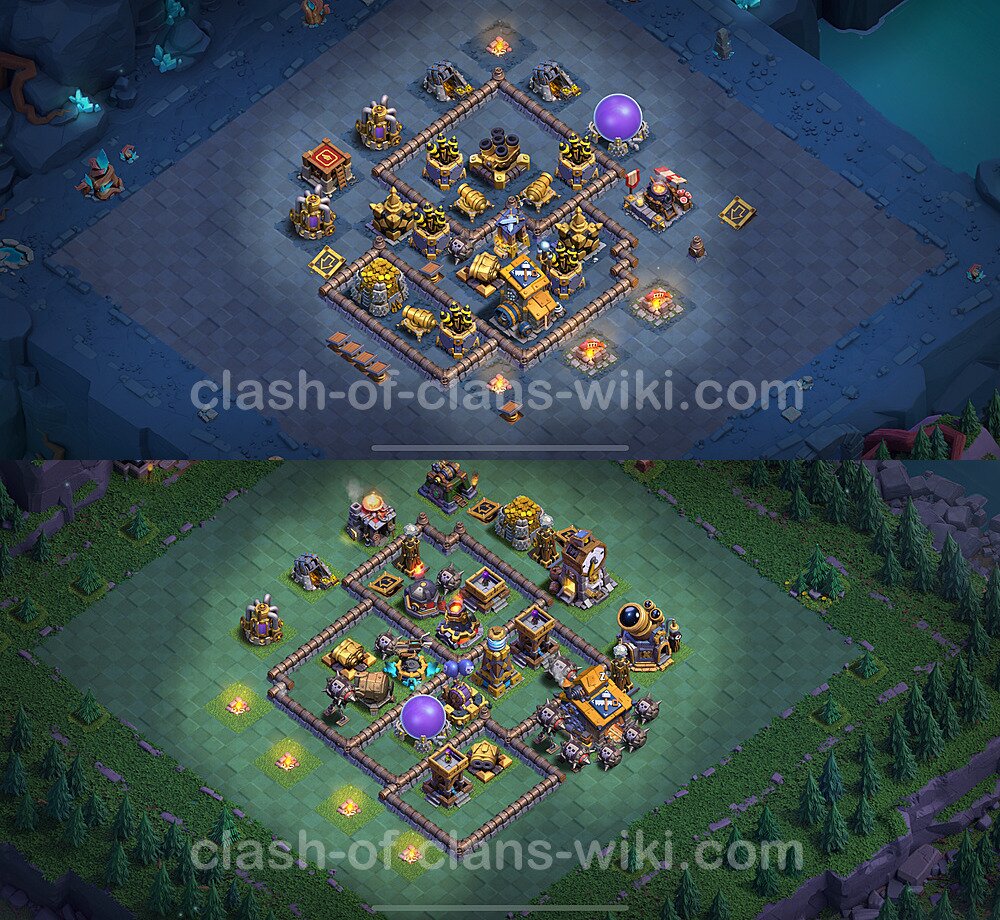 Best Builder Hall Level 10 Anti 3 Stars Base with Link - Copy Design 2025 - BH10, #156