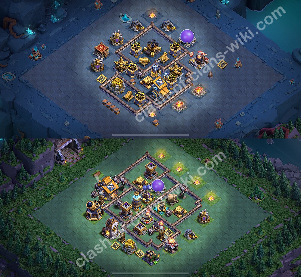 Best Builder Hall Level 10 Anti 3 Stars Base with Link - Copy Design 2026 - BH10, #156