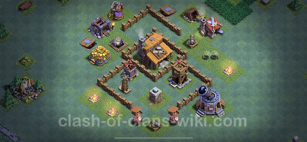 Diseño de aldea con Taller del Constructor nivel 3 - Perfecta COC Clash of Clans Base, #13