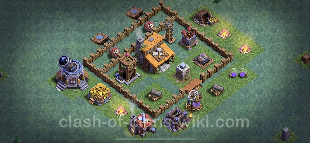 Diseño de aldea con Taller del Constructor nivel 3 - Perfecta COC Clash of Clans Base, #16