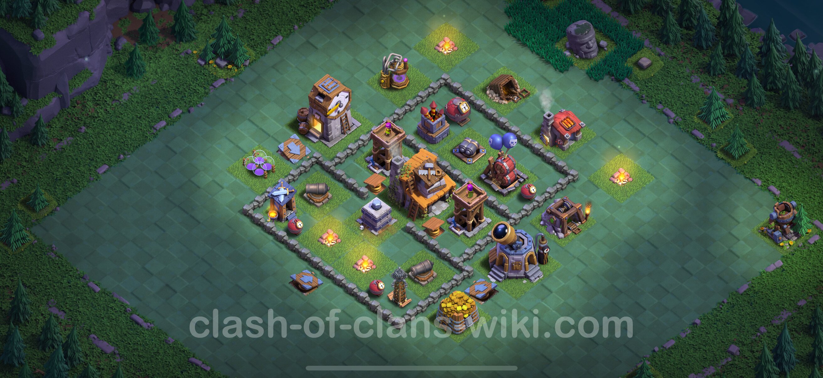 Top Builder Hall Level 4 Max Levels Base with Link Clash of Clans