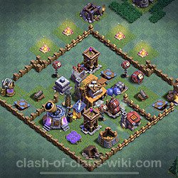 Best Builder Hall Level 4 Anti Everything Base with Link - Copy Design - BH4, #10