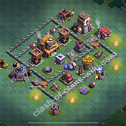 Best Builder Hall Level 4 Anti 2 Stars Base with Link - Copy Design 2026 - BH4, #11