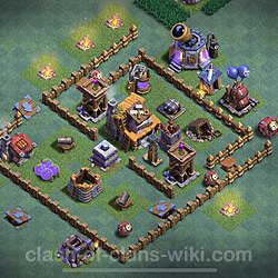 Best Builder Hall Level 4 Base with Link - Clash of Clans - BH4 Copy, #14