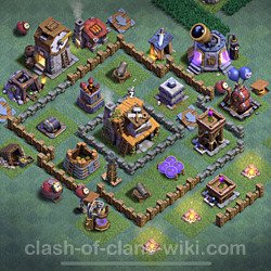 Best Builder Hall Level 4 Anti 2 Stars Base with Link - Copy Design - BH4, #39