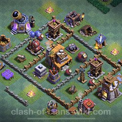 Best Builder Hall Level 4 Anti 3 Stars Base with Link - Copy Design - BH4, #40