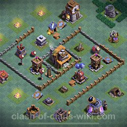 Diseño de aldea con Taller del Constructor nivel 4 Copiar - Perfecta COC Clash of Clans Base + Enlace, #44