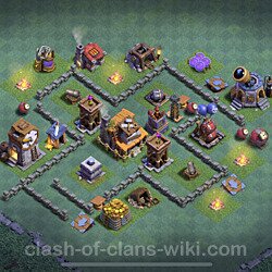 Best Builder Hall Level 4 Max Levels Base with Link - Copy Design - BH4, #47