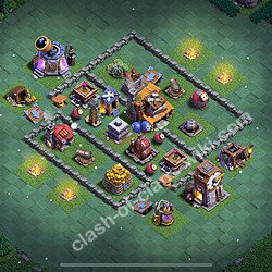 Best Builder Hall Level 4 Anti 3 Stars Base with Link - Copy Design 2026 - BH4, #52