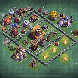 Best Builder Hall Level 4 Anti 2 Stars Base with Link - Copy Design 2026 - BH4, #56