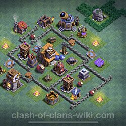 Best Builder Hall Level 4 Base with Link - Clash of Clans 2021 - BH4 Copy, #60