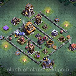 Best Builder Hall Level 4 Base with Link - Clash of Clans 2021 - BH4 Copy, #66